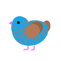 (unnamed), a sky and brown chicken with a speckle pattern