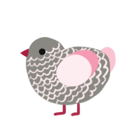 (unnamed), a ash and rose chicken with a lace pattern