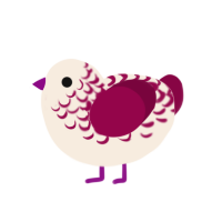 Red Velvet, a cream and maroon chicken with a half-lace pattern