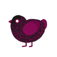 (unnamed), a sable and wine chicken with a double-lace pattern