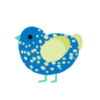 (unnamed), a sapphire and lemon chicken with a speckle pattern