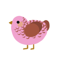 (unnamed), a pink and russet chicken with a half-lace pattern