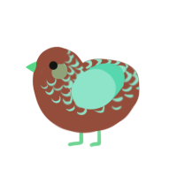 (unnamed), a russet and mint chicken with a half-lace pattern