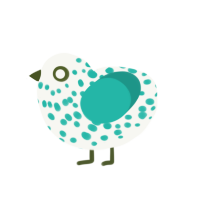 (unnamed), a white and turquoise chicken with a speckle pattern