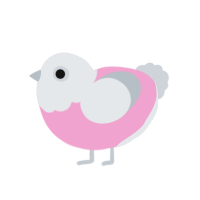 (unnamed), a pink and mist chicken with a head pattern