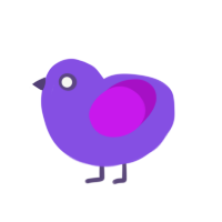 (unnamed), a blurple and amethyst chicken