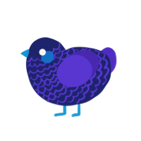 (unnamed), a navy and indigo chicken with a lace pattern