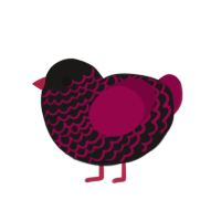 (unnamed), a sable and maroon chicken with a lace pattern