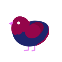 (unnamed), a navy and maroon chicken with a head pattern