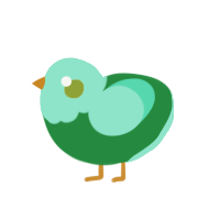 (unnamed), a viridian and mint chicken with a head pattern