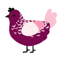 kevorkian, a wine and rose chicken with a half-lace pattern