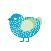 (unnamed), a cerulean and gluppy chicken with a lace pattern