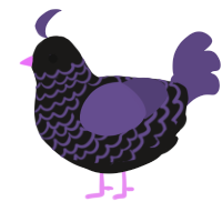 (unnamed), a sable and overcast chicken with a lace pattern