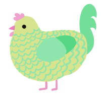 (unnamed), a lemon and spring chicken with a lace pattern