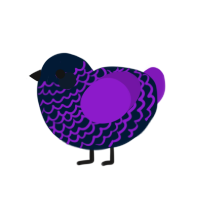 ender dragon egg, a tumblr and violet chicken with a lace pattern