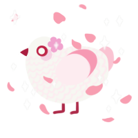 A white and rose chicken with a lace pattern