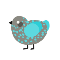 (unnamed), a ash and aqua chicken with a speckle pattern