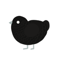 (unnamed), a black and sable chicken with a lace pattern