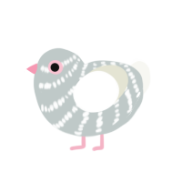 Daisy Tonner, a silver and white chicken with a bar pattern