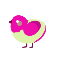 (unnamed), a apple and fuchsia chicken with a head pattern