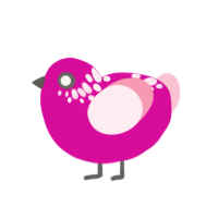 (unnamed), a fuchsia and rose chicken with a neck-speckle pattern