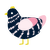 Pleia, a tumblr and rose chicken with a bar pattern