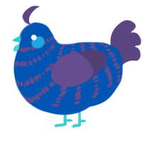 melantha lucille, a tumblr and overcast chicken with a bar pattern