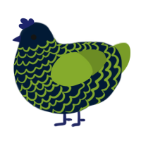 mossy rock, a tumblr and chartreuse chicken with a lace pattern