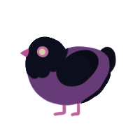 submerge, a blurple and tumblr chicken with a head pattern