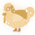 A honey chicken with a lace pattern