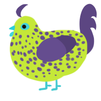 Epatite B, a lime and overcast chicken with a speckle pattern