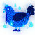 Sapphire, a sapphire and tumblr chicken with a lace pattern