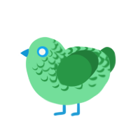 (unnamed), a spring and viridian chicken with a half-lace pattern