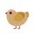broadcast, a beige and gold chicken with a lace pattern
