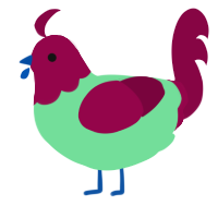 (unnamed), a spring and maroon chicken with a head pattern