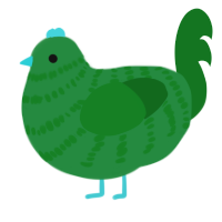 (unnamed), a viridian and leaf chicken with a bar pattern