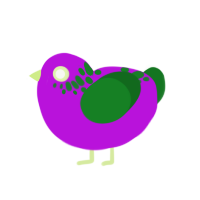 (unnamed), a amethyst and leaf chicken with a neck-speckle pattern