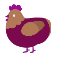 PB et J, a wine and brown chicken with a head pattern