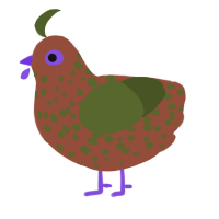 WisteriaBark, a russet and olive chicken with a speckle pattern