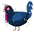 Abyss, a tumblr and ultramarine chicken with a lace pattern