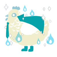 (unnamed), a navy and sable chicken with a half-lace pattern