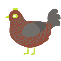 (unnamed), a russet and grey chicken with a lace pattern