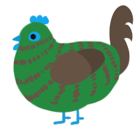 (unnamed), a viridian and bark chicken with a bar pattern