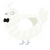 Malak, a white chicken with a bar pattern