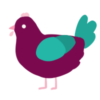 (unnamed), a wine and turquoise chicken