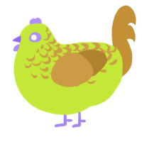 lime peel, a lime and gold chicken with a half-lace pattern