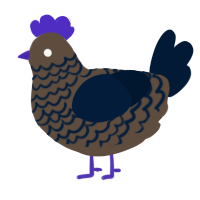 Trying to be better, a bark and tumblr chicken with a lace pattern