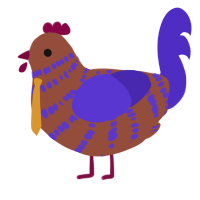 Serizawa Katsuya, a russet and indigo chicken with a bar pattern