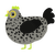 Hydrurga, a ash and black chicken with a speckle pattern