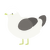 Seagull, a white and grey chicken